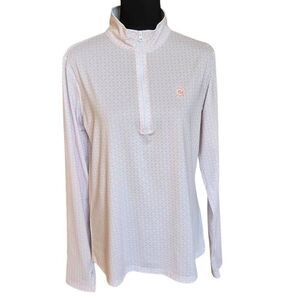 Straight Down Womens Performance Quarter Zip Pullover Top Multicolor Size Large